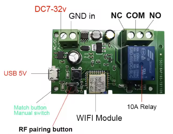 eWelink 5V/12V Inching Relay