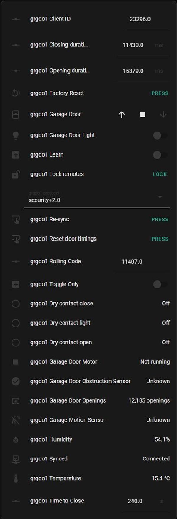 Gelidus Research Garage Door Opener 1 (GRGDO1)