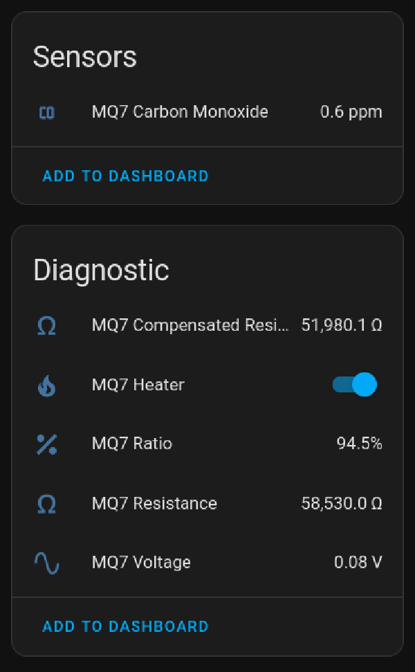 MQ-7 Carbon Monoxide Sensor